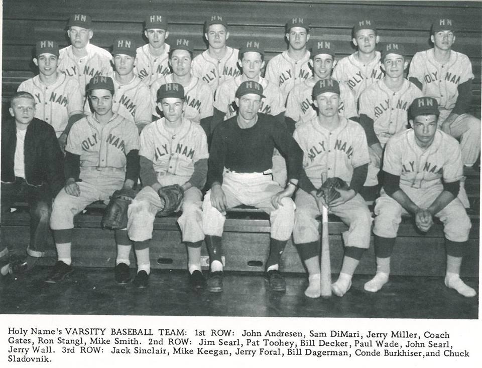Holy Name varsity baseball team, vintage photo